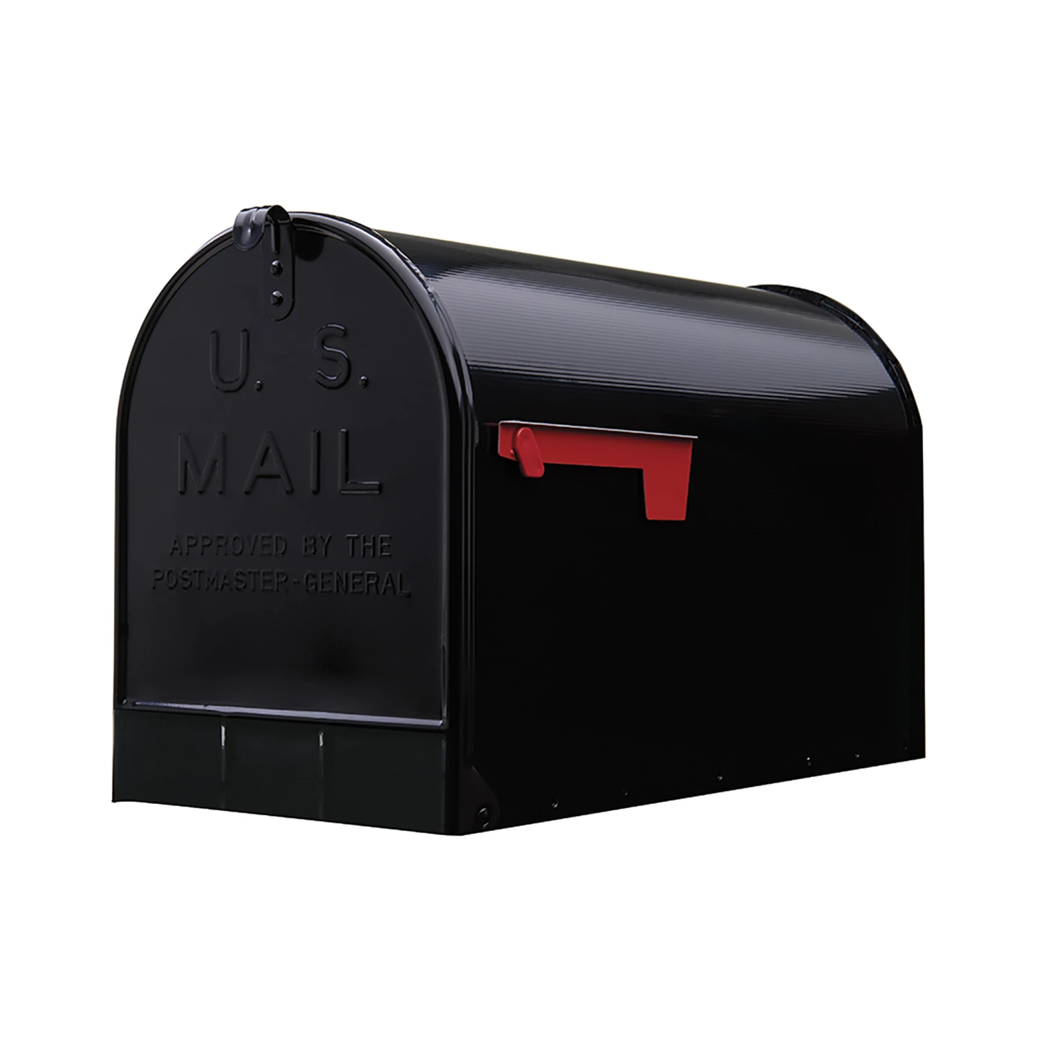 Stanley Post-Mount Mailbox, XL, Black Steel