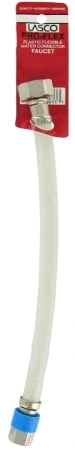 Faucet Connector, Flexible Poly, 3/8 Compression x 1/2 IP x 48 In.