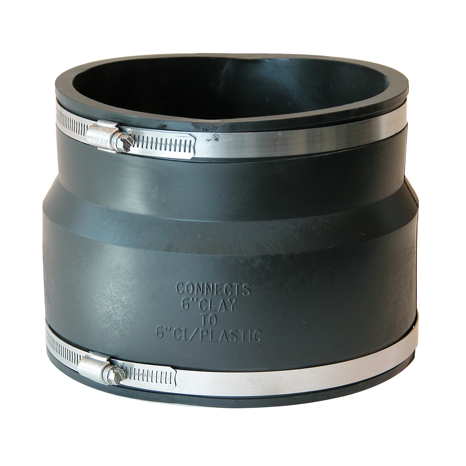 Sewer Drain Repair Coupling, PVC, 6 In.