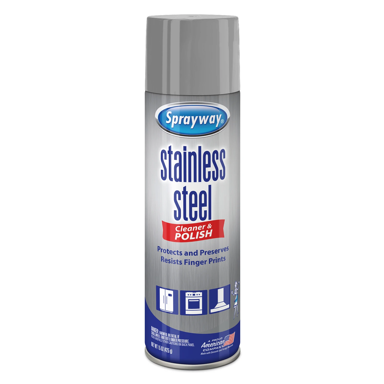 Stainless Steel Cleaner & Polish, Water Based, 15 oz.