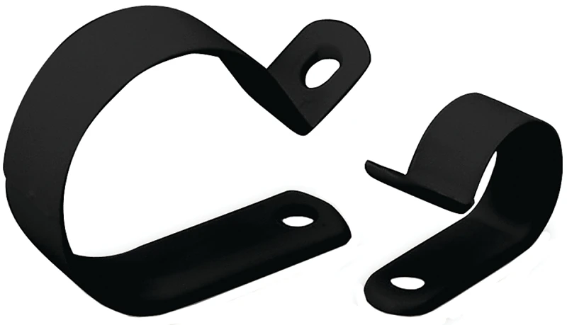 Cable Clamps, Black Plastic, 3/4-In. I.D., 6-Pk.