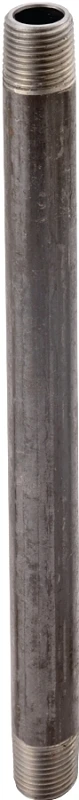 1 Inch X 12 Inch Black Pipe Nipple, Schedule 40, Steel Construction