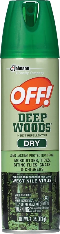 Deep Woods 4 Oz. Dry Insect Repellent Aerosol Spray With 25% Deet