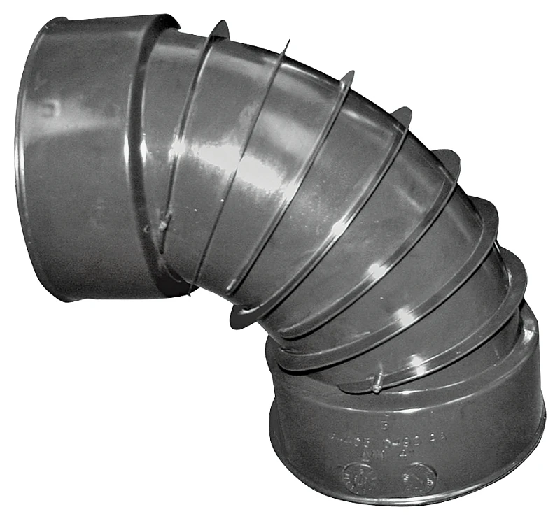 Poly Drain Tube Elbow, 4 In., 90 degree