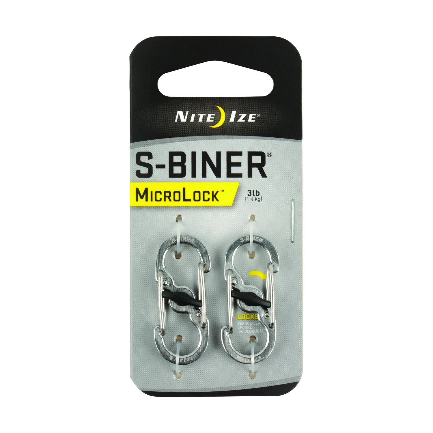 S-Clip, Micro Lock, Stainless Steel, 2-Pk.