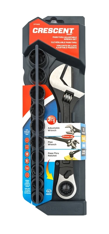 11-Pc. Wrench & Socket Set, 3/8 In.