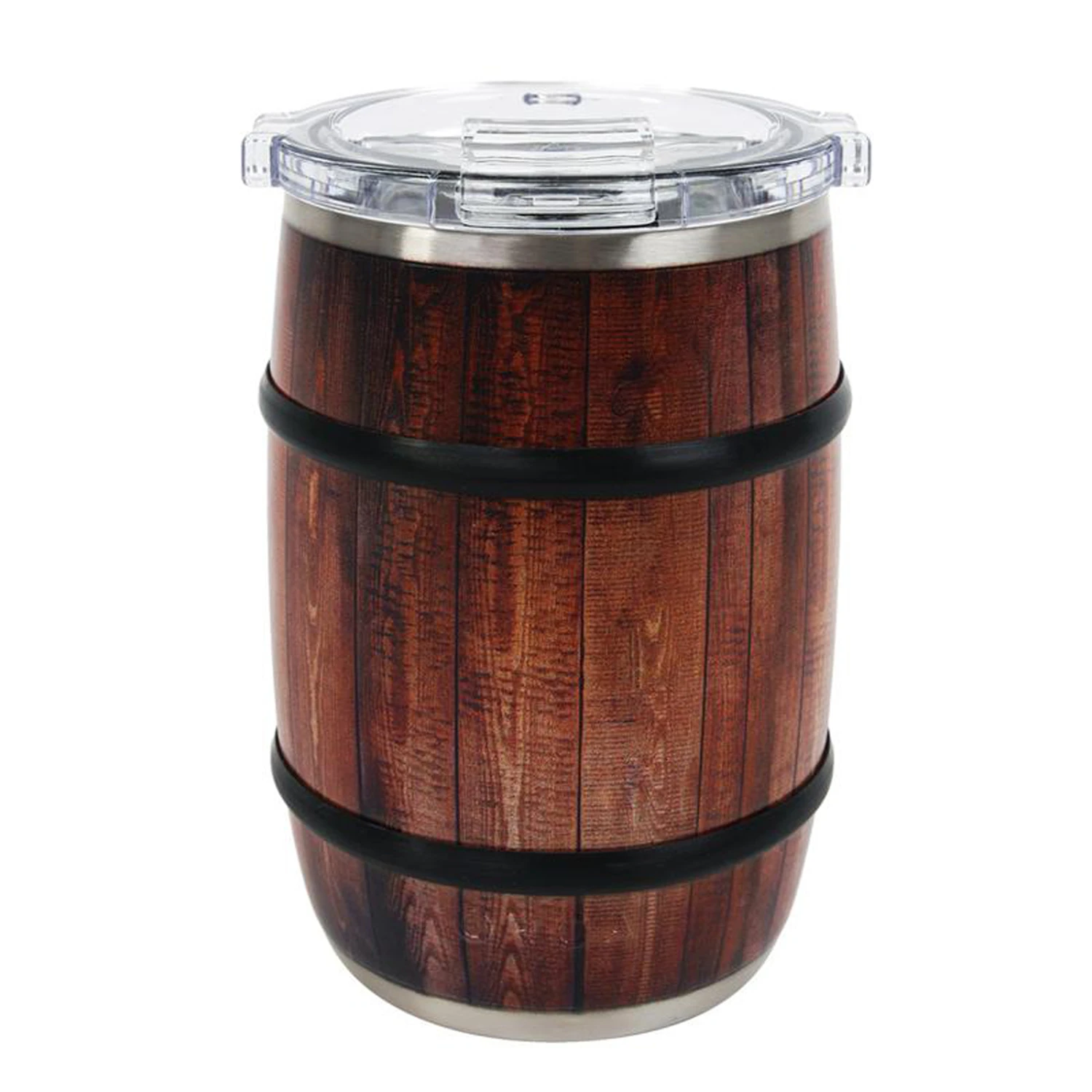 Whiskey Barrel Insulated Mug, Wood Look, 12 oz.