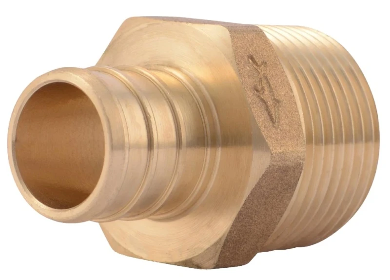 Pipe Adapter, Lead Free, 3/4 Brass Barb x 3/4 In. MPT