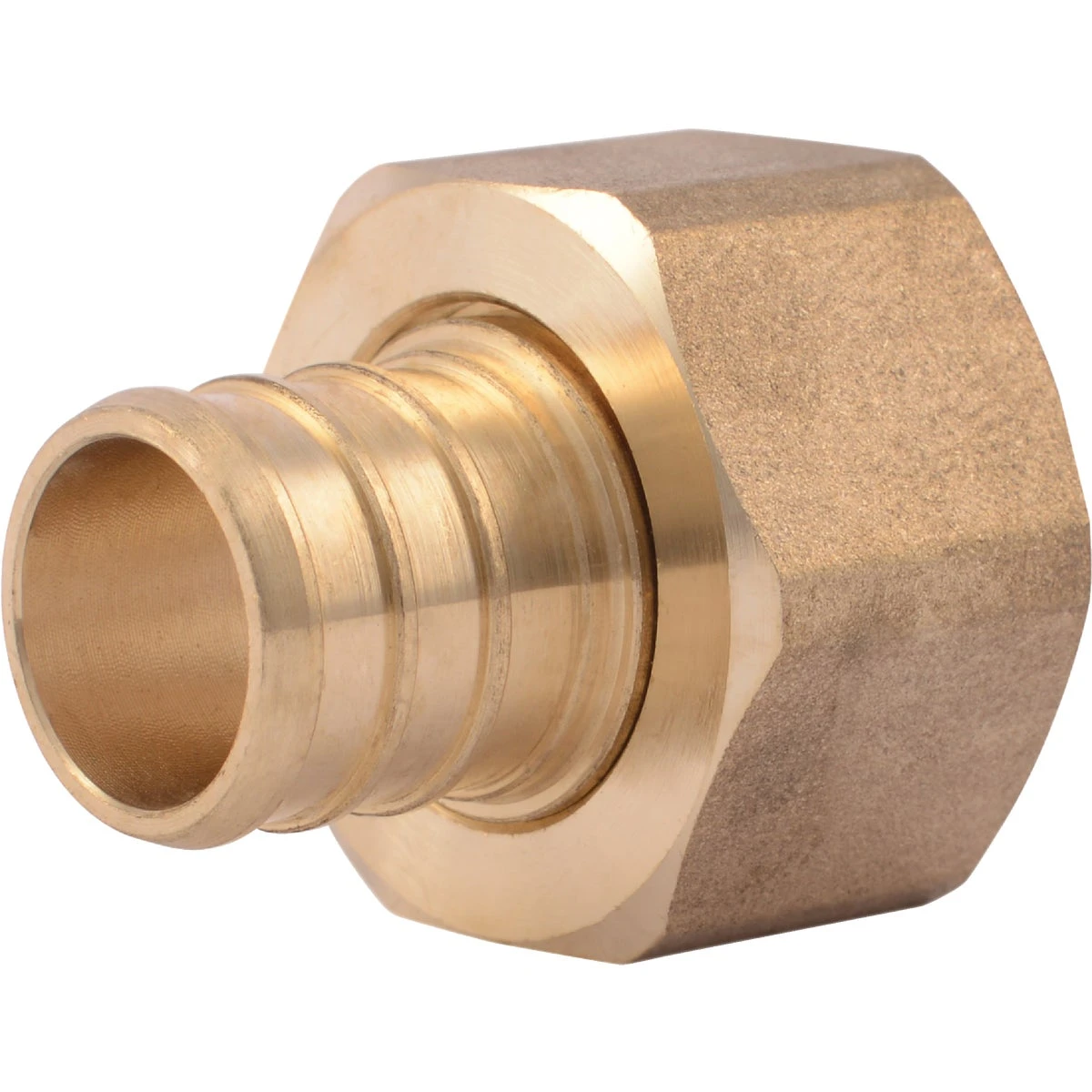 Barbed PEX Pipe Thread Adapter, 3/4 In. Brass Barb Insert x 3/4 In. FPT