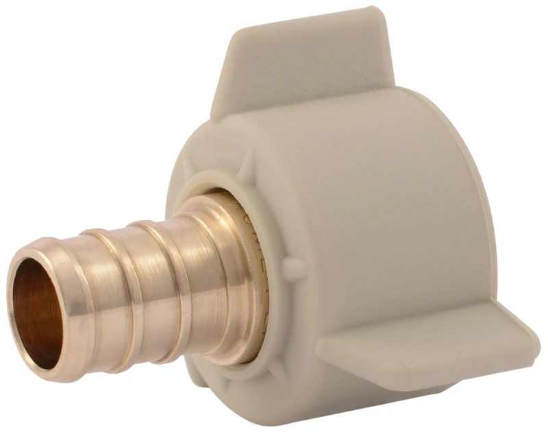 Barbed PEX Pipe Thread Adapter, 1/2 In. Brass Barb Insert x 1/2 In. FPT
