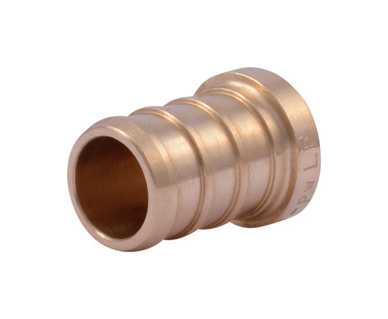 Barb Insert Pipe Plug, Brass, 1/2 In., 5-Pk.