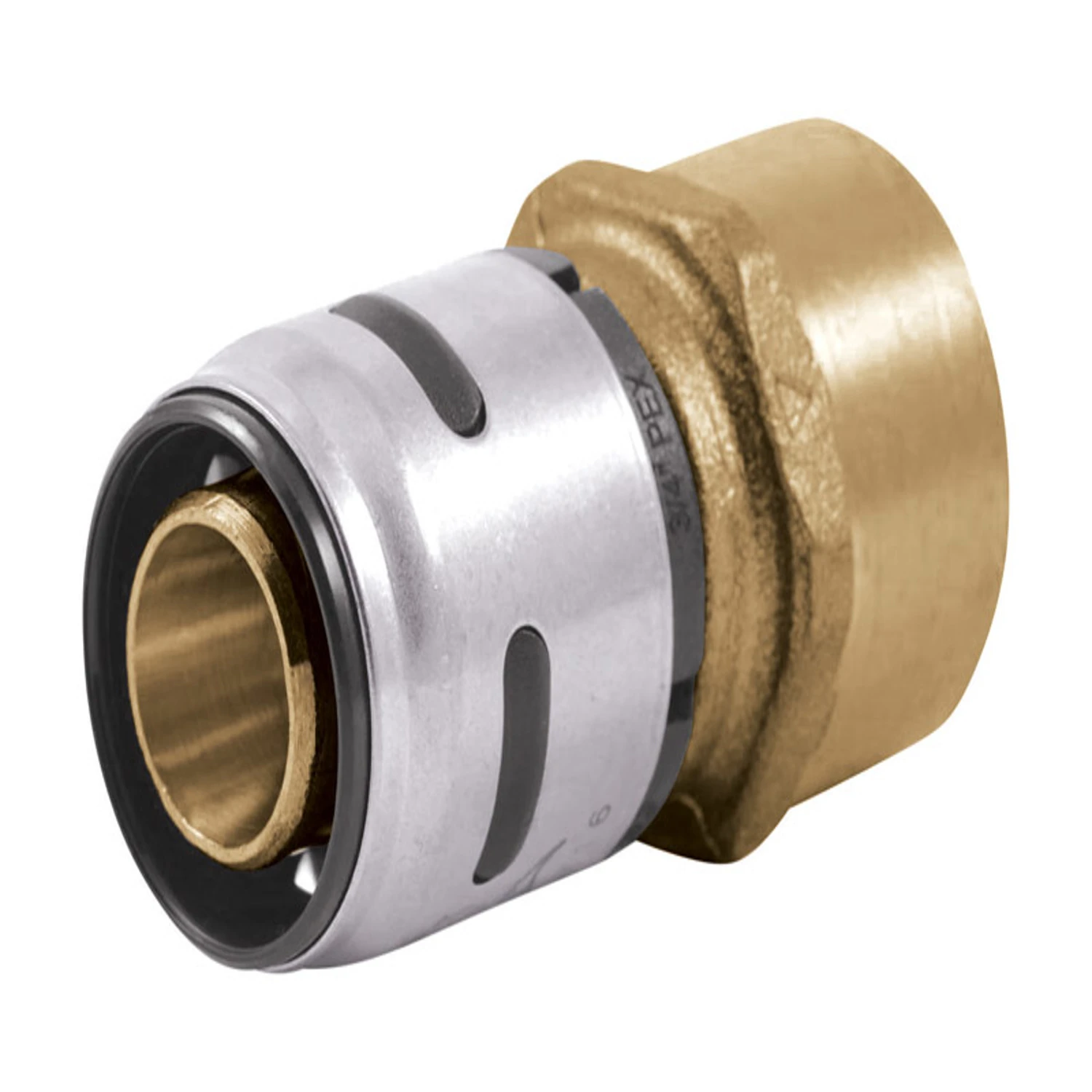 PEX Evopex Female Connector, 3/4 Push x 3/4 In. FNPT