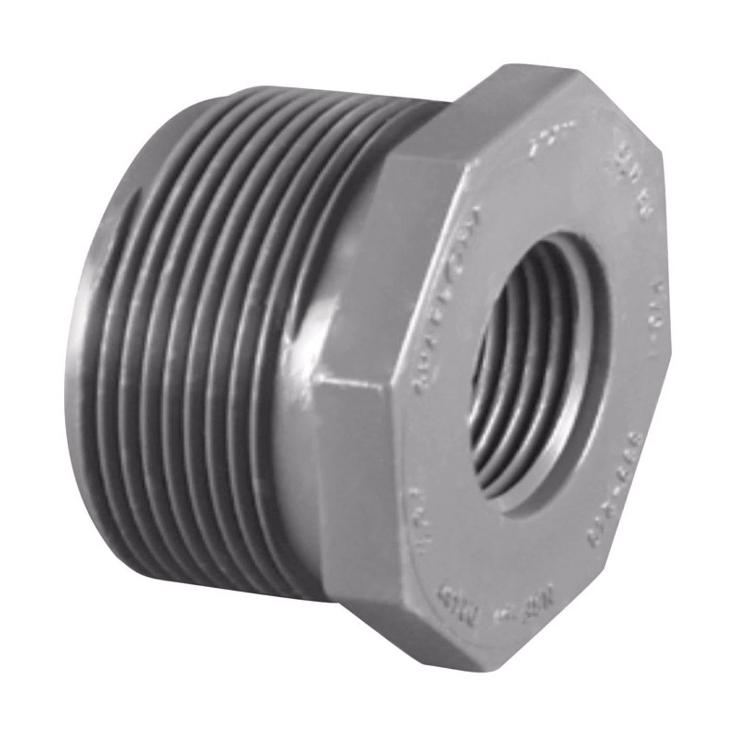 Schedule 80 PVC Reducer Bushing, 3/4 x 1/2 In. MPT