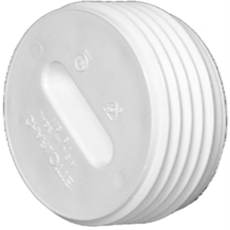 Schedule 40 DWV PVC Toe Saver Floor Plug, White, 3 In.