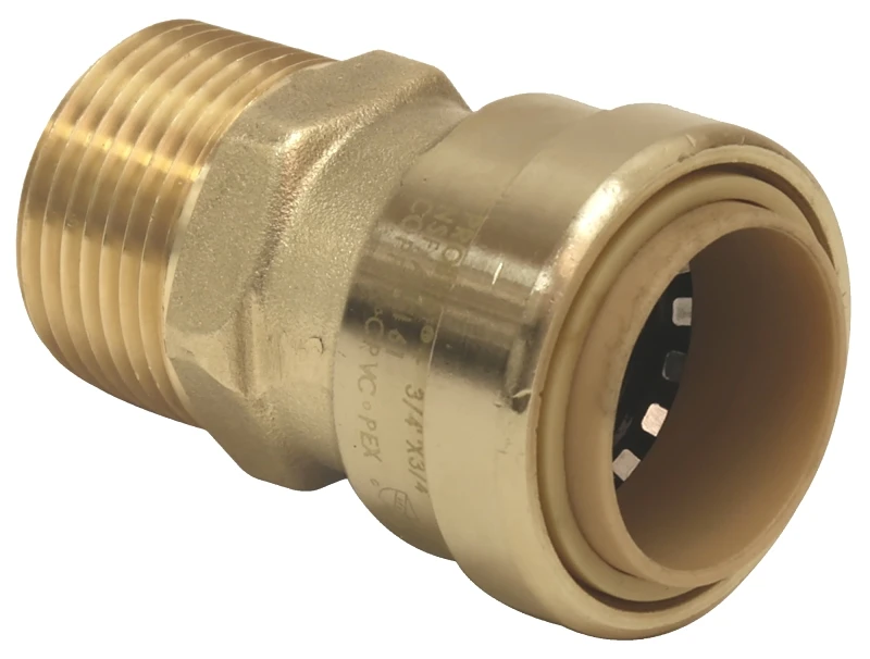 Push On Pipe Adapter, 1/2 In. Copper x Male