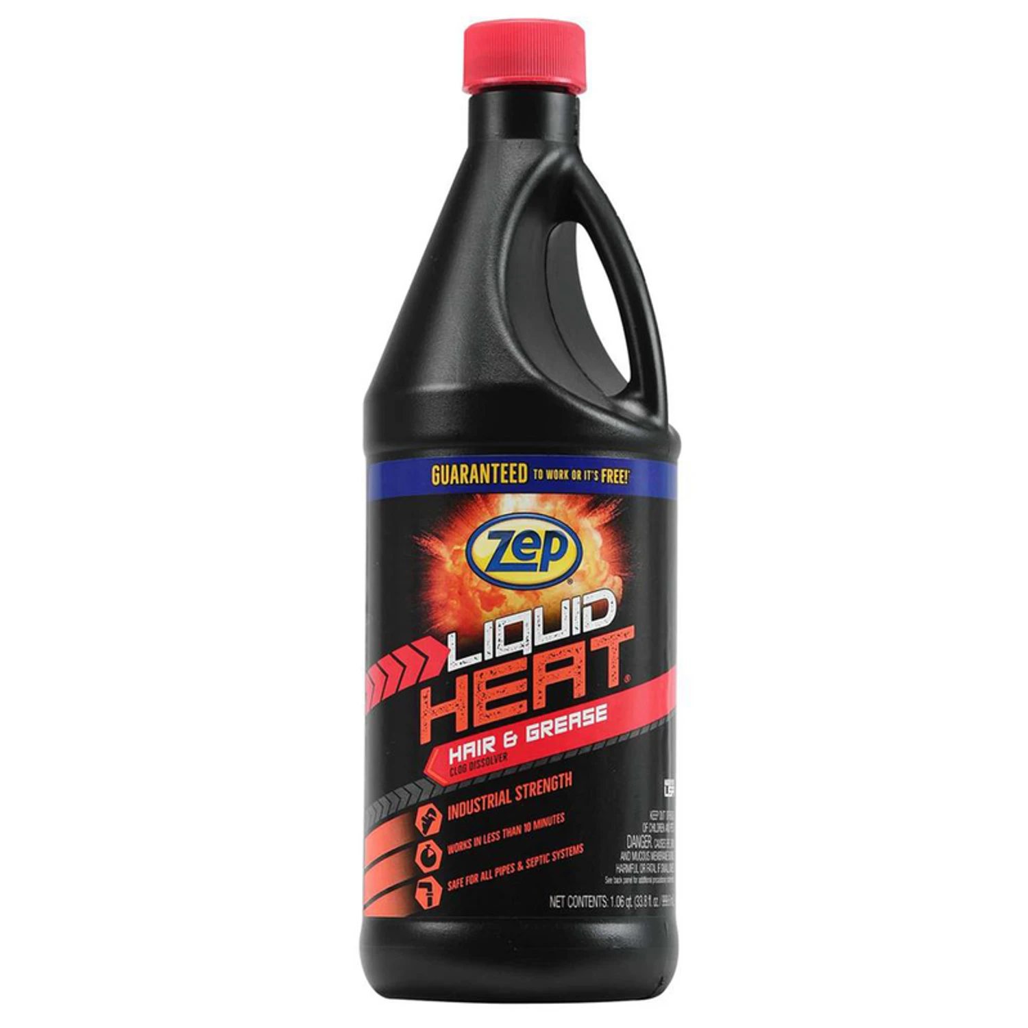 Liquid Heat Gel Drain Opener, Commercial Strength, 34-oz.