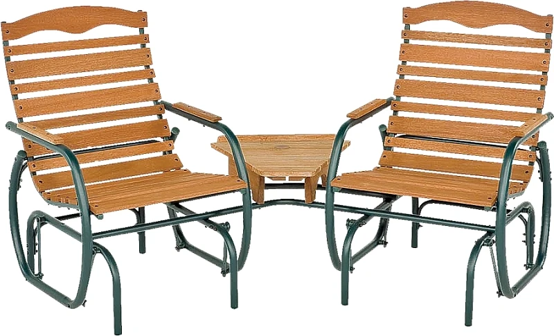 Country Garden Tete-A-Tete Glider, Hardwood Slats, 75 In.