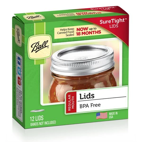 Dome Canning Jar Lids, Regular Mouth, 12-Pk.