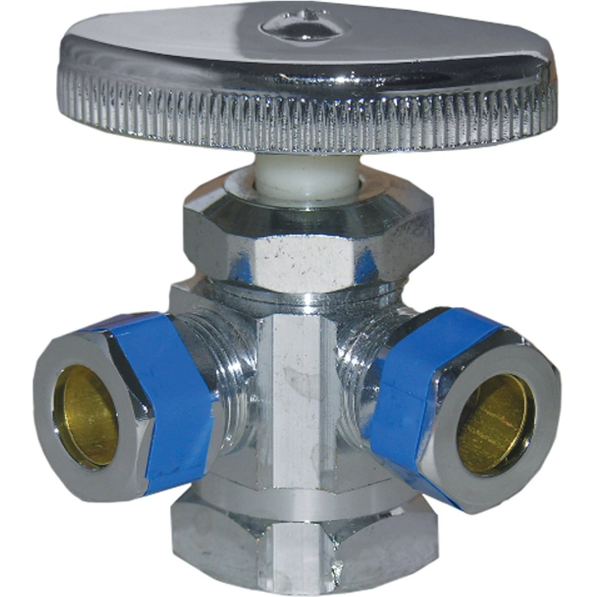Dual Outlet Water Valve, 3-Way, 1/2 x 3/8 In.
