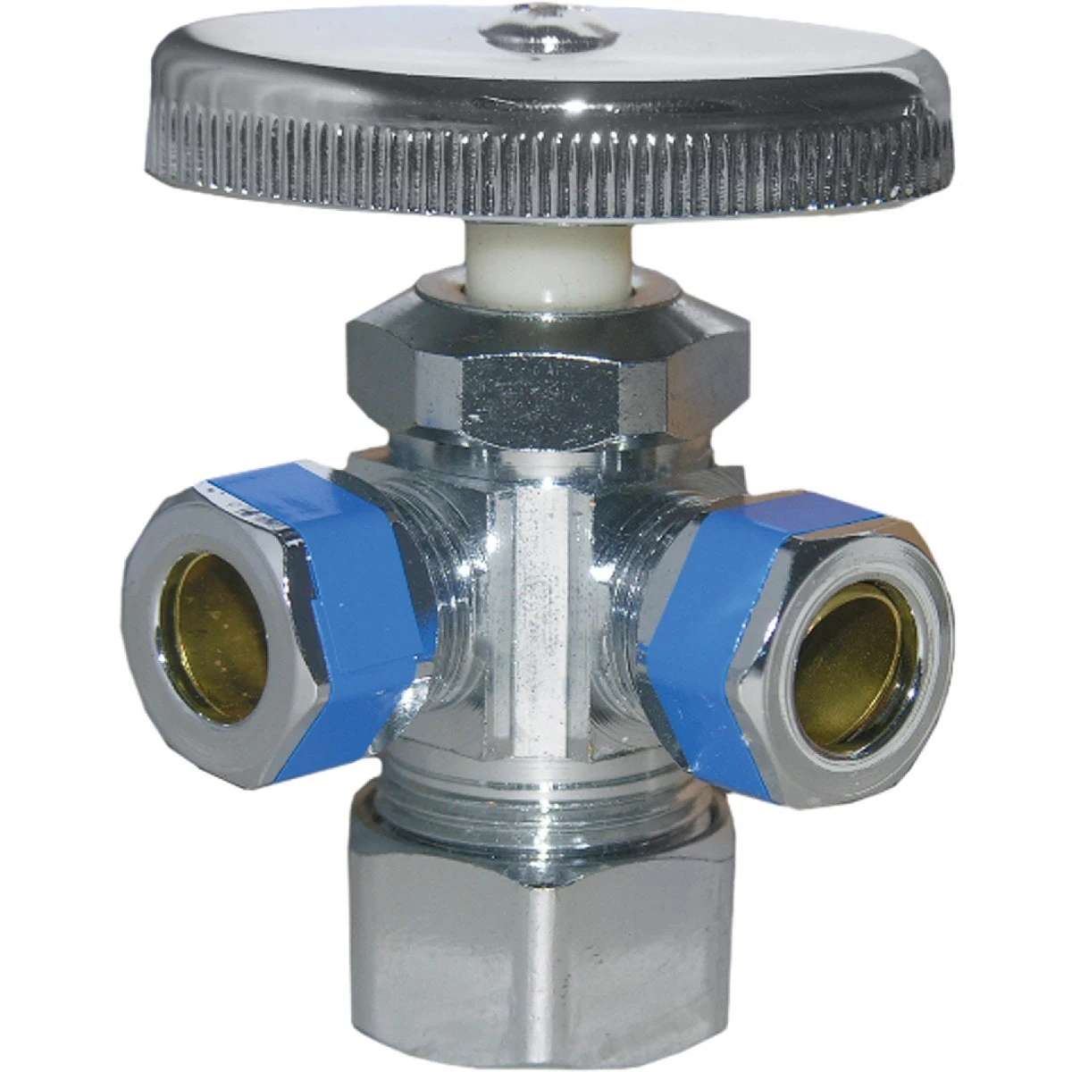 Dual Outlet Water Valve, 3-Way, 5/8 x 3/8 In.