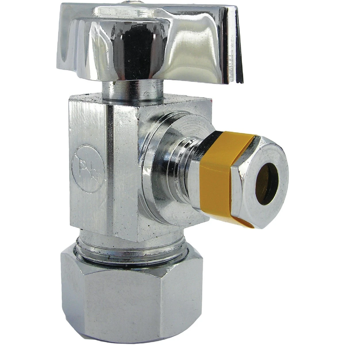 Angle Valve, Chrome, Quarter Turn, 5/8 x 1/4 In.