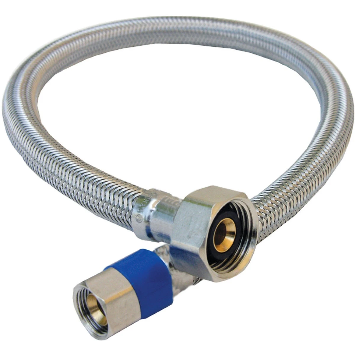 Faucet Connector, Stainless-Steel, 3/8 In. Compression x 1/2 In. Female Iron Pipe x 20 In.