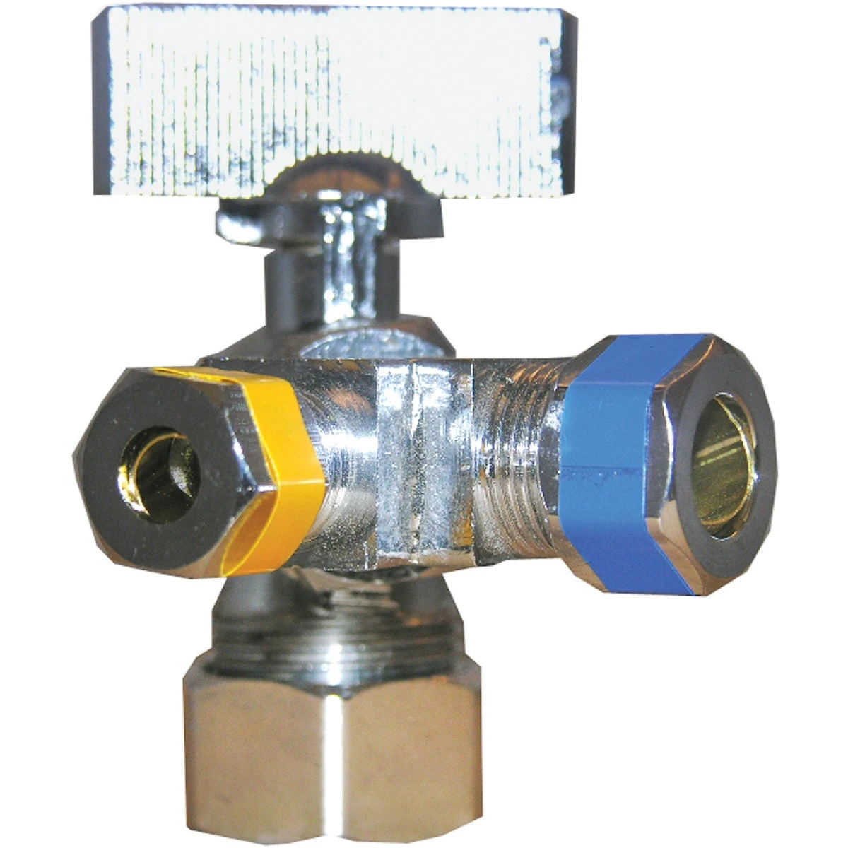 3-Way Valve, 1/2 x 3/8 x 1/4 In.