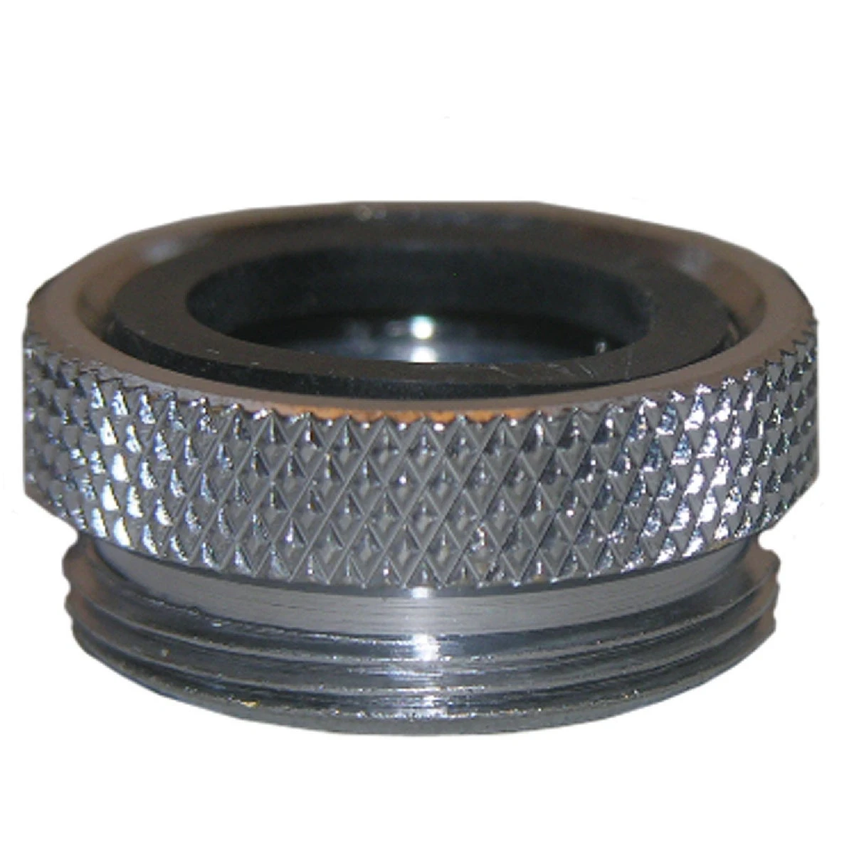 Price Pfister Aerator Adapter, Chrome-Plated, 3/4 x 27 Female Thread x 55/64 In. x 27 Male Thread