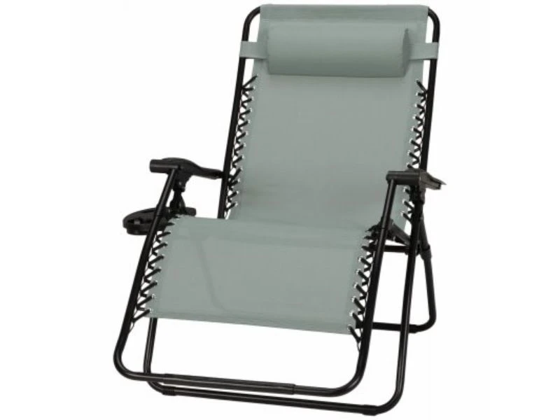 Sunny Isles Zero Gravity Chair, Coated Steel Frame, Seafoam Green, XL