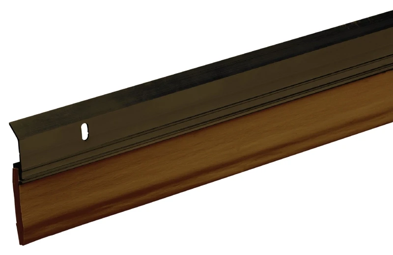 Door Sweep, Aluminum & Vinyl, Bronze, 2-3/8 In. x 3 Ft.