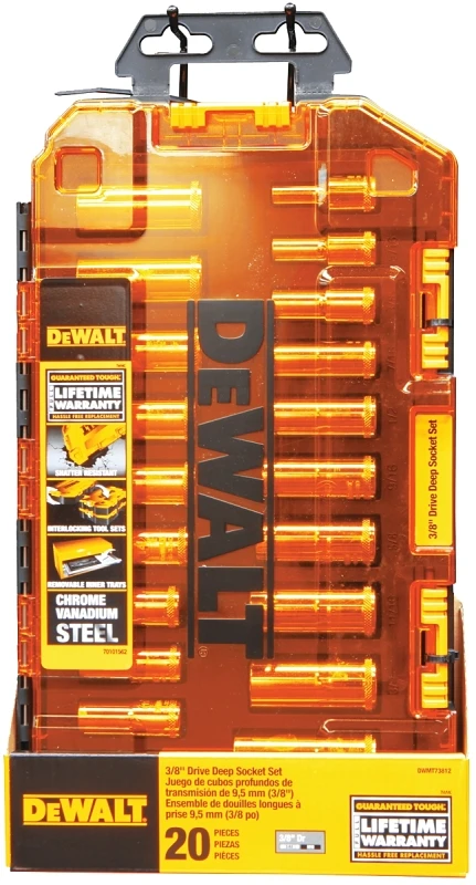 Deep Socket Set, SAE & Metric, 3/8 In. Drive