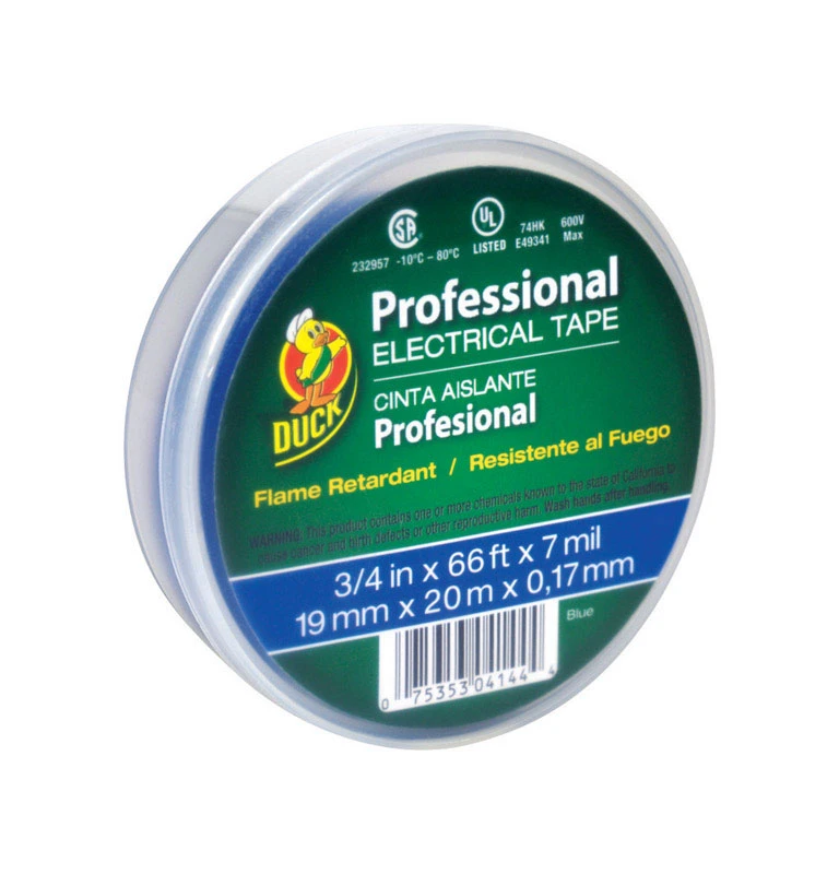 Vinyl Electrical Tape, Blue, .75 In. x 66 Ft.