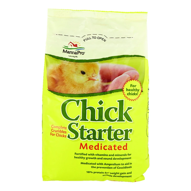 Chick Starter Feed, Medicated, 5-Lbs.