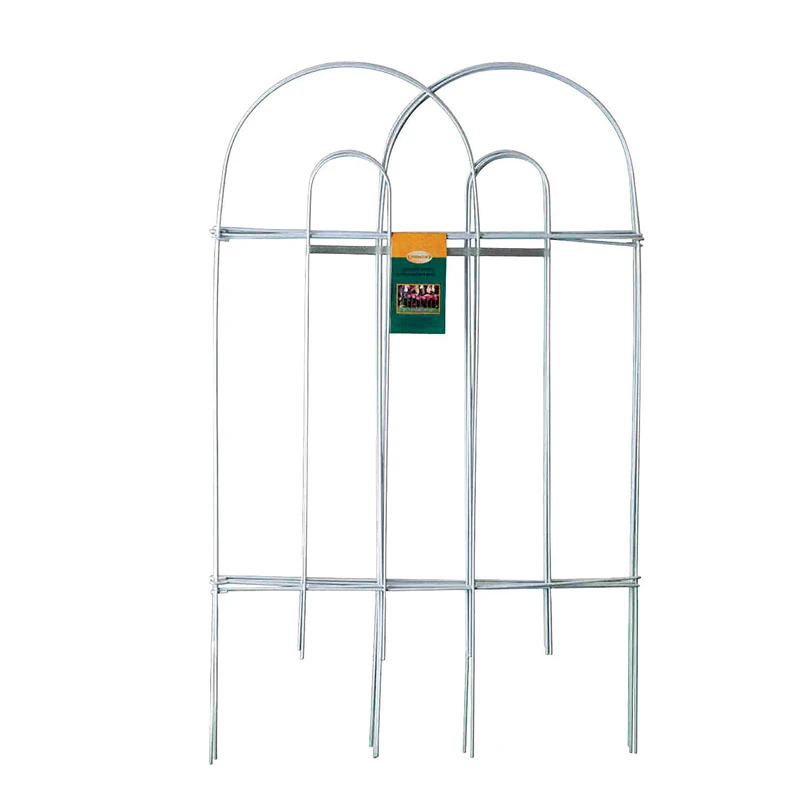 White Round-Top Garden Fence, 32-In. x 8-Ft.