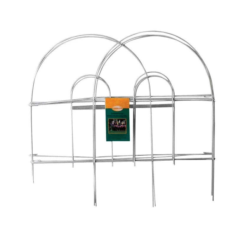 White Round-Top Garden Fence, 18-In. x 8-Ft.