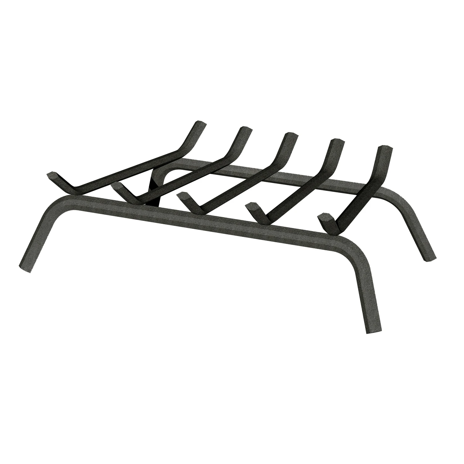 Wrought Iron Fireplace Grate, Black, 23 In.