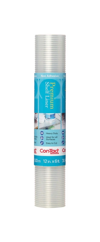 Shelf Liner, Non-Adhesive, Clear, 1 x 6-Ft.