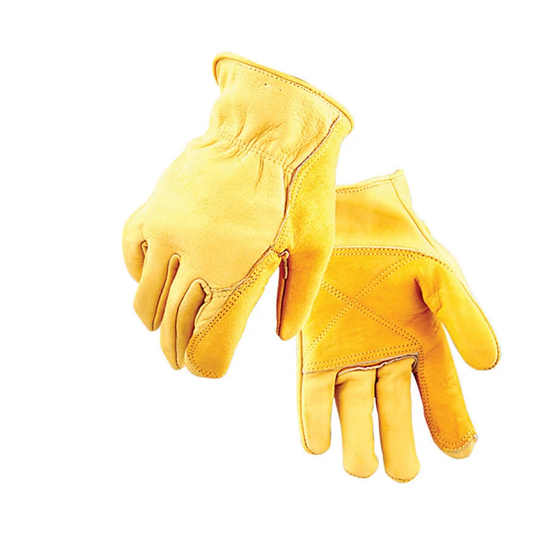 Fencing Work Gloves, Gold Cowhide, Men's XL