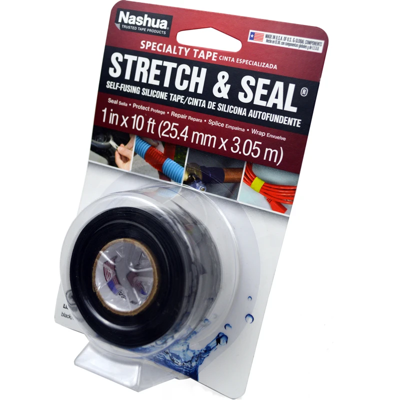 Self Fusing Silicone Sealing Tape, Black, 1 In. x 10 Ft.