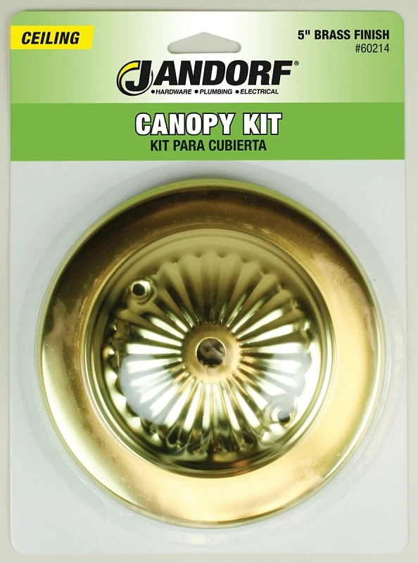 Traditional Canopy Kit, 7/16-In. Center Hole, Oil-Rubbed Brass, 5-In.
