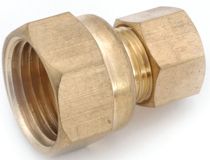 Brass Adapter, 3/8 Female Compression x 1/4 In. Male Compression