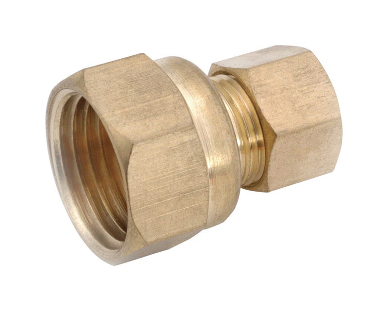 Pipe Adapter, Lead Free, 3/8 Male Compression x 1/2 In. FIP