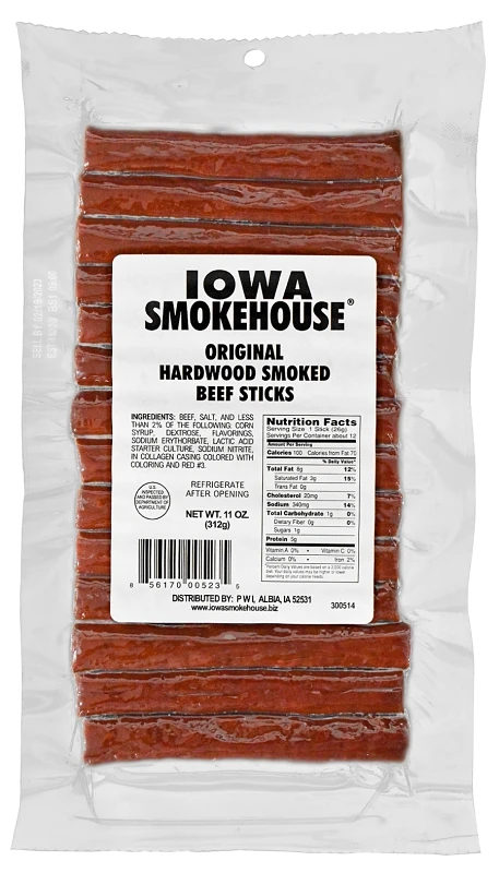 Hardwood Smoked Beef Sticks, Original, 11-oz.