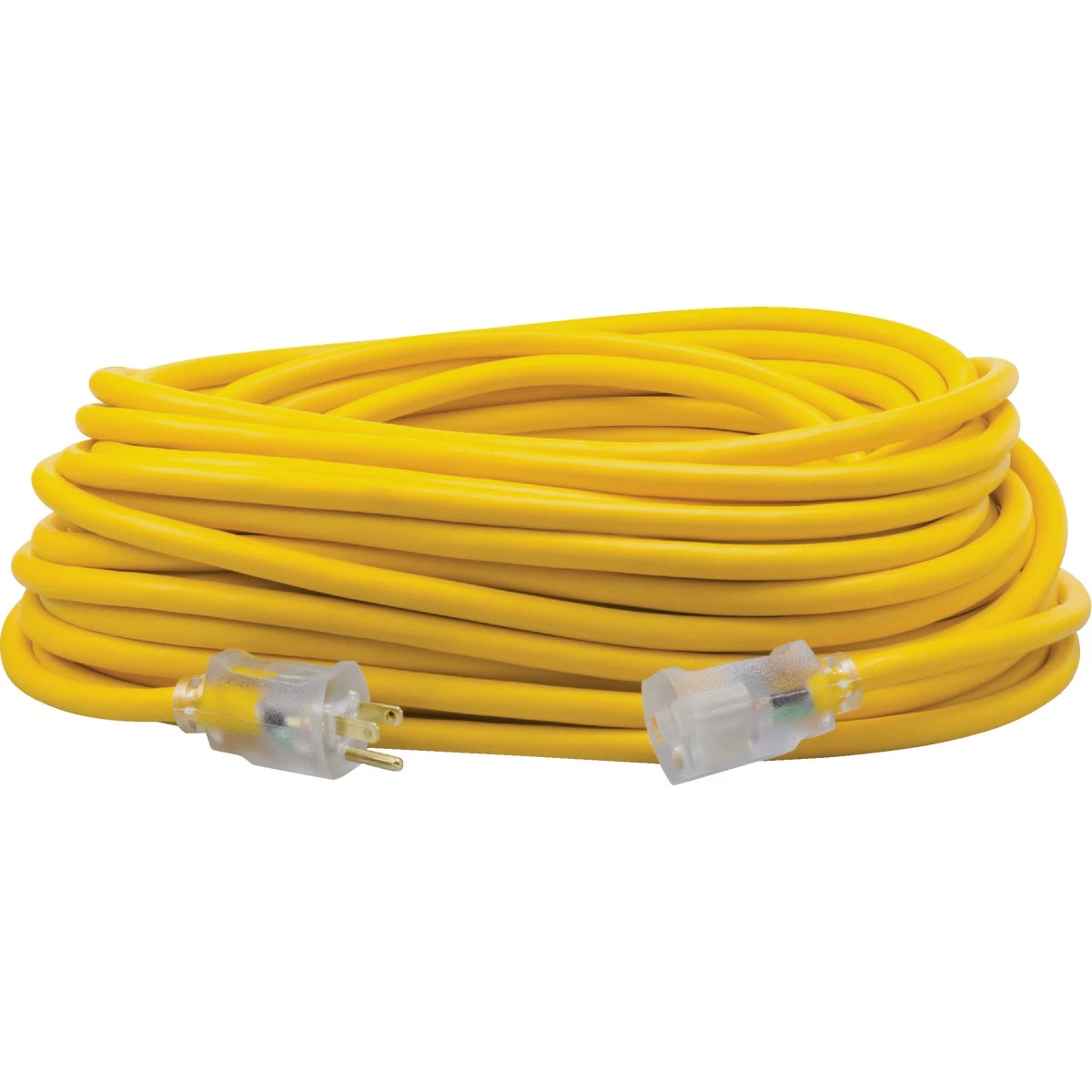 Outdoor Extension Cord, Contractor Grade, 12/3 SJEOW Yellow, 100 Ft.
