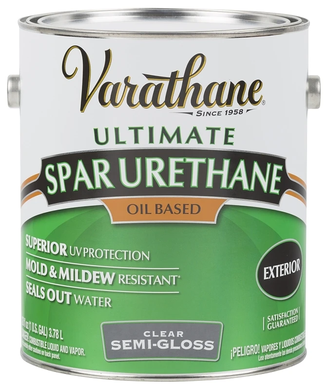 Premium Exterior Spar Urethane, Oil-Based, Semi-Gloss, 1-Gallon