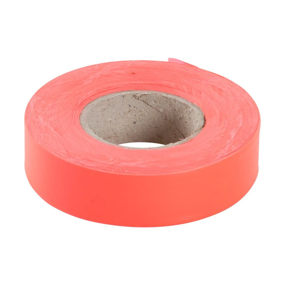 Flagging Tape, Fluorescent Orange, 1 In. x 150 Ft.