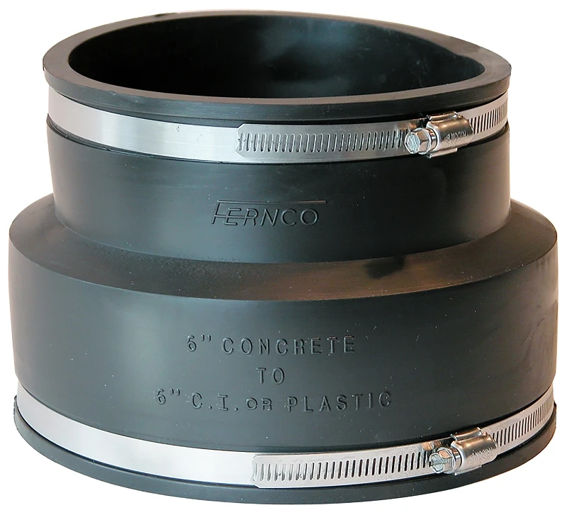 Pipe Fitting, Flexible Coupling, 6 x 6 In.