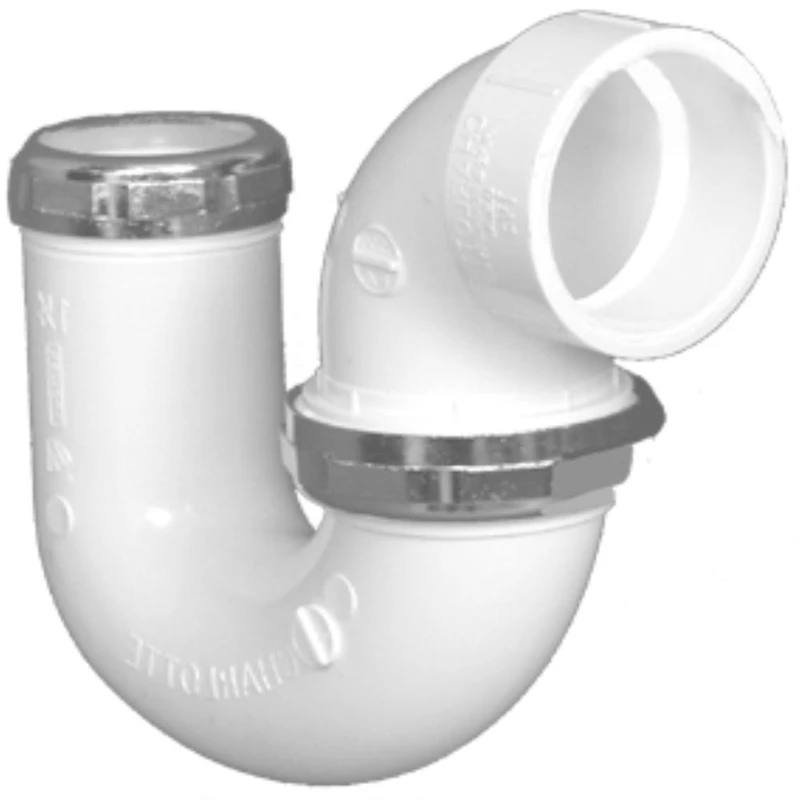 Schedule 40 DWV PVC P-Trap, 1.5 In.