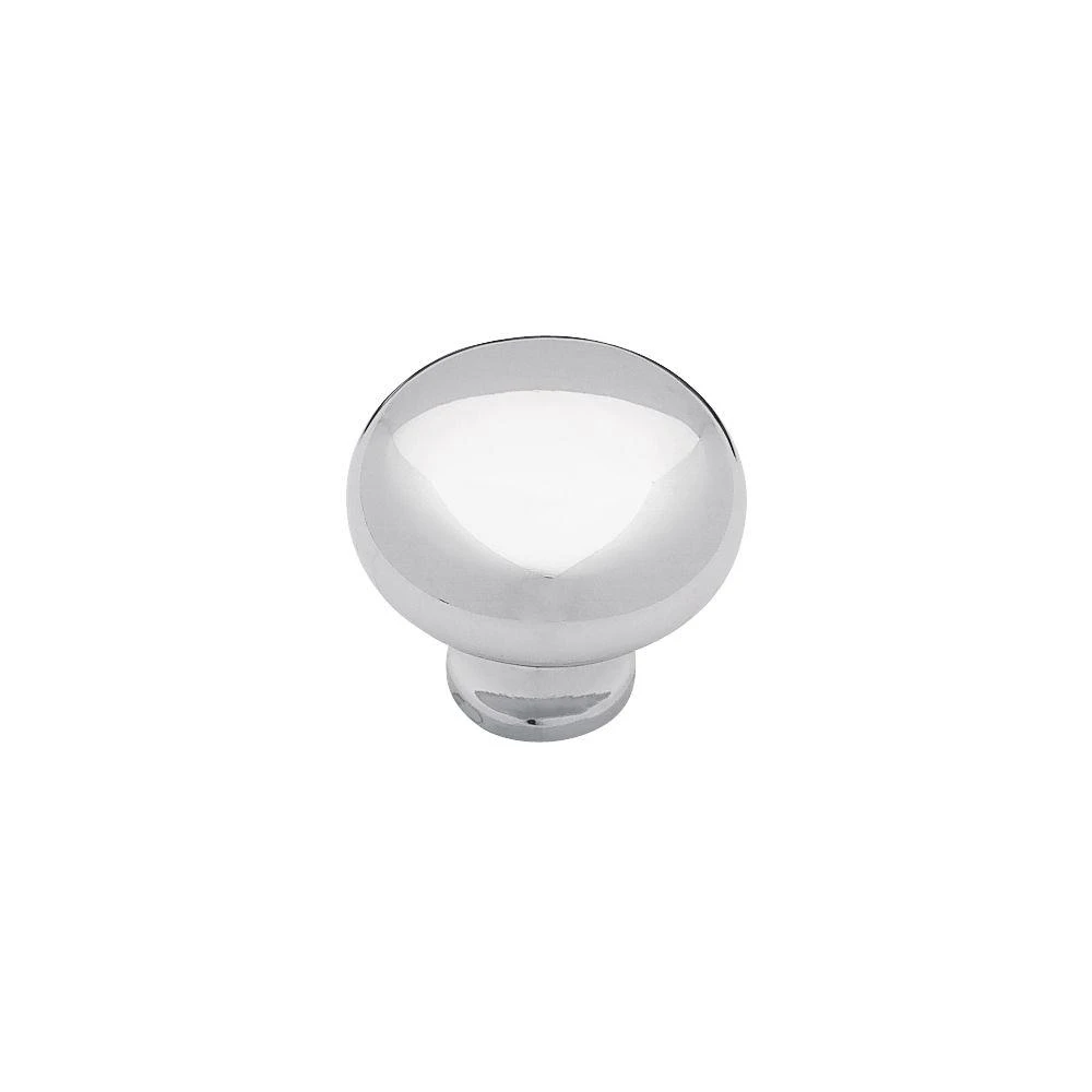 Cabinet Knob, Chrome Plated, 1-1/4-In. Round