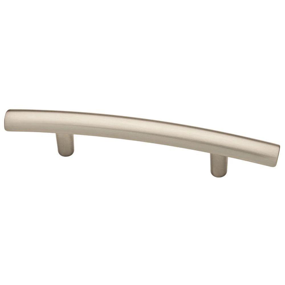 Arched Cabinet Pull, Satin Nickel Finish, 3-In.